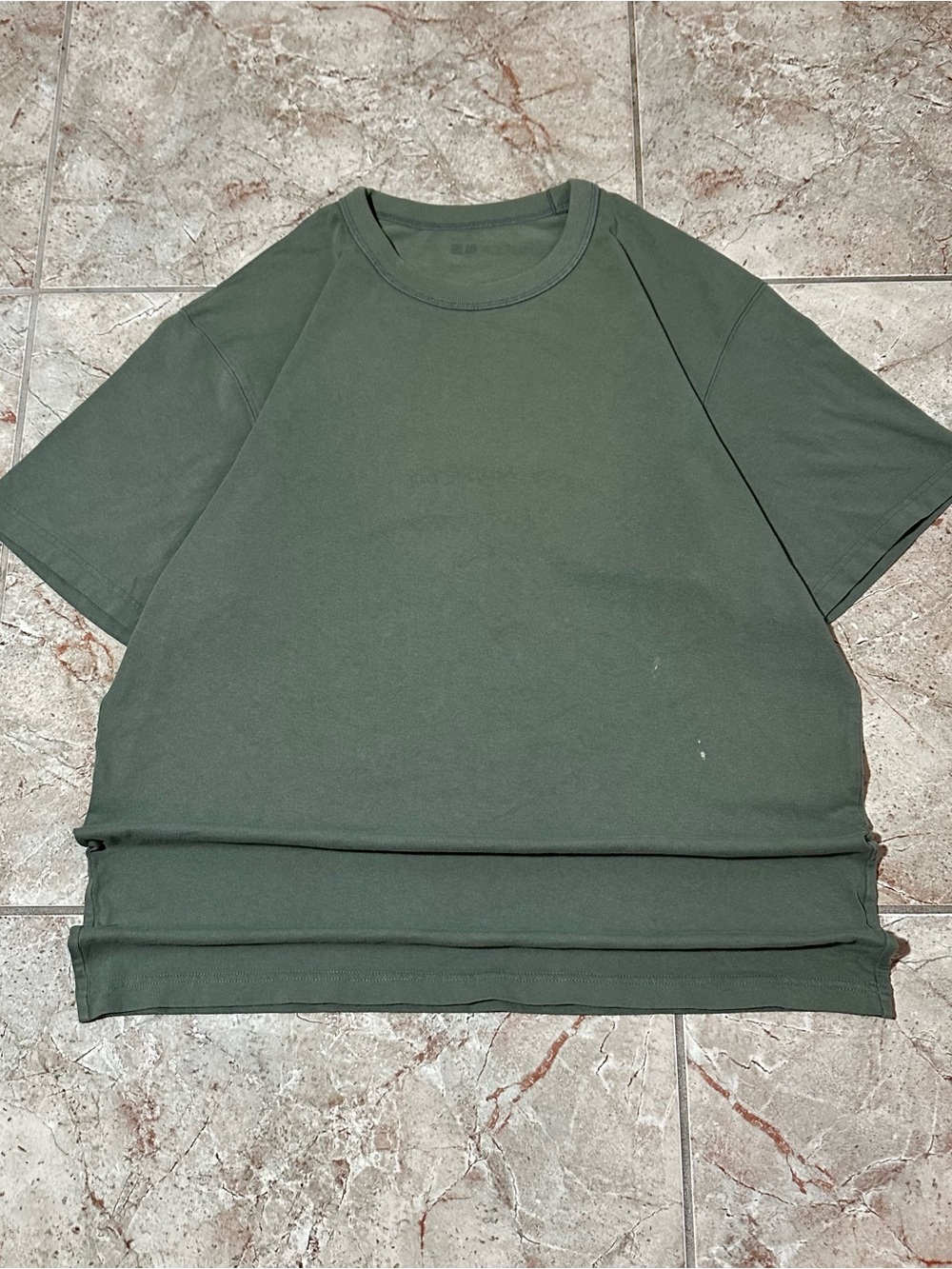 Uniqlo U Olive Green Heavyweight Cotton T-Shirt XL
